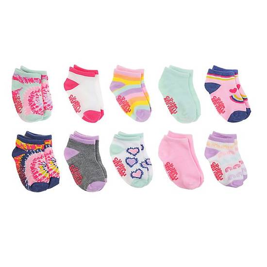 Order Capelli New York Size 3-12M 20-Pack Tie Dye Hearts No-Show Socks food online from Bed Bath & Beyond store, Lancaster on bringmethat.com