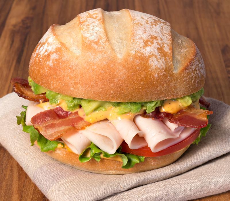 Order Turkey, Bacon and Avocado Sandwich food online from Einstein Bros store, Cleveland on bringmethat.com