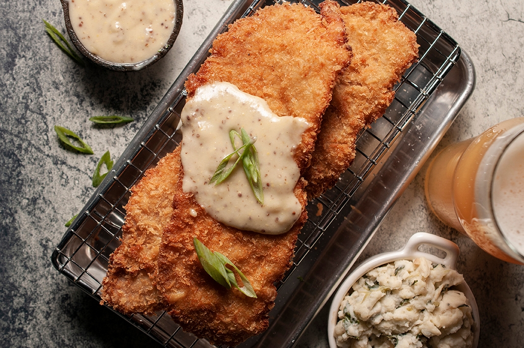 Order Pork Schnitzel food online from The Moot House store, Fort Collins on bringmethat.com