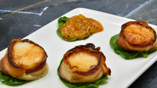Order Bacon Wrapped Sea Scallops food online from Morton The Steakhouse store, King of Prussia on bringmethat.com