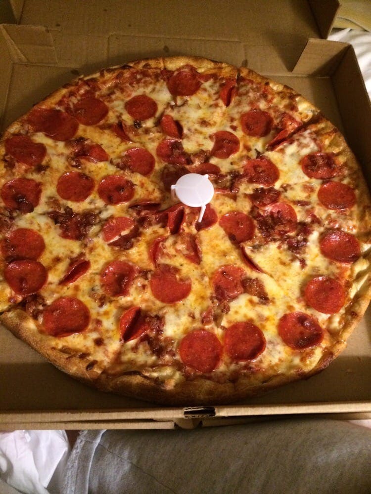 Order One Topping Pizza Catering - Large 16" (10 Pieces) food online from Empire Pizza Restaurant store, Pittsfield on bringmethat.com