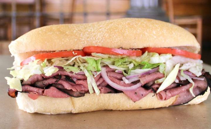 Order #4. Roast Beef food online from The Great Outdoors Sub Shop store, Frisco on bringmethat.com