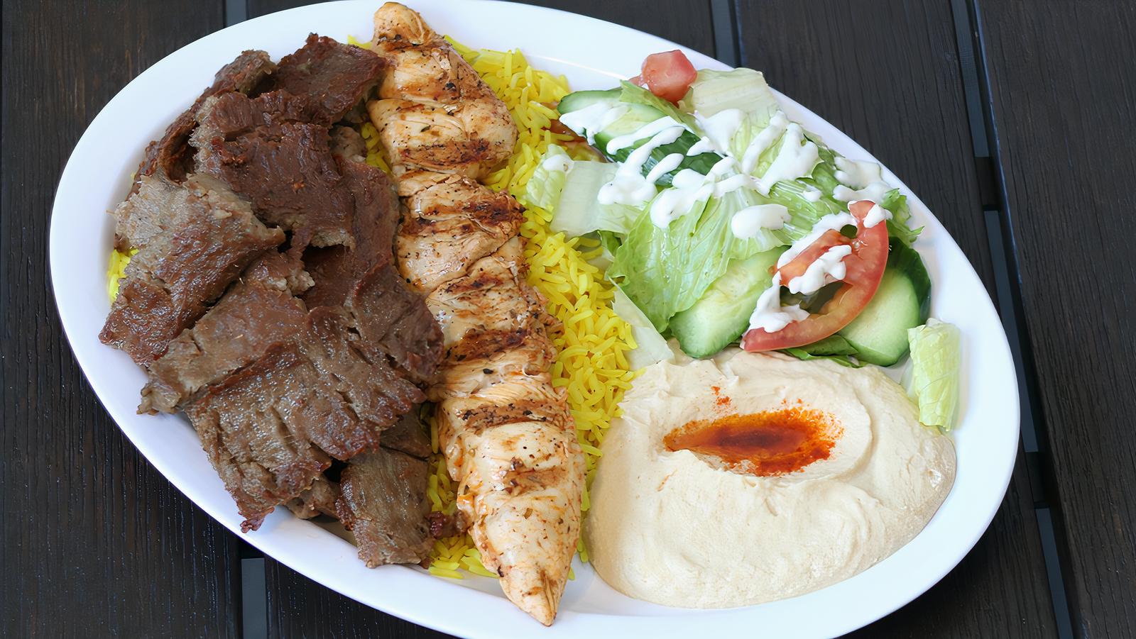 Order 7. Gyro and Kabob Royal food online from The Green Olive store, Long Beach on bringmethat.com