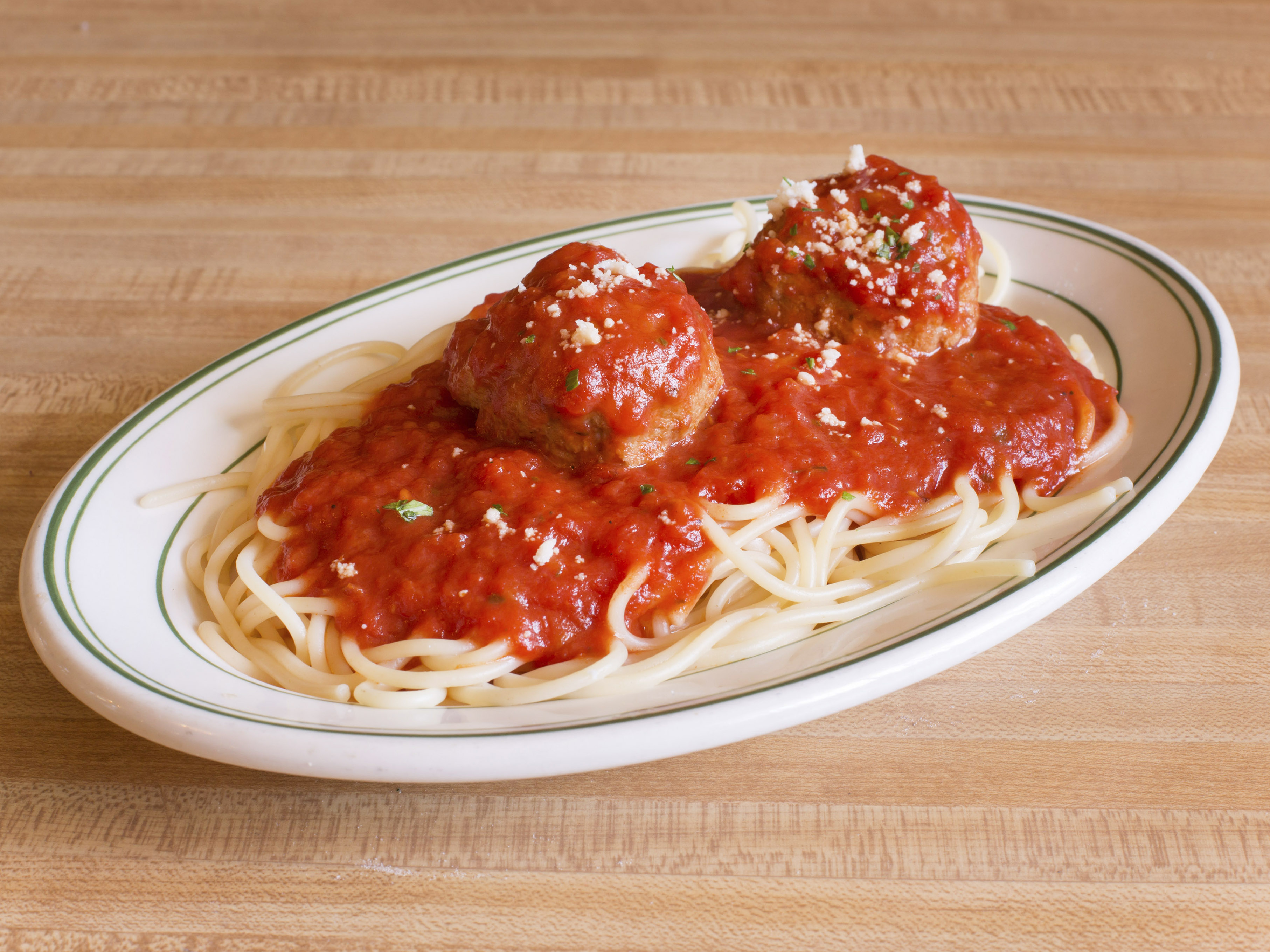 Order Spaghetti with Meatballs food online from Pepe Italian Restaurant & Pizzeria store, Plainfield on bringmethat.com
