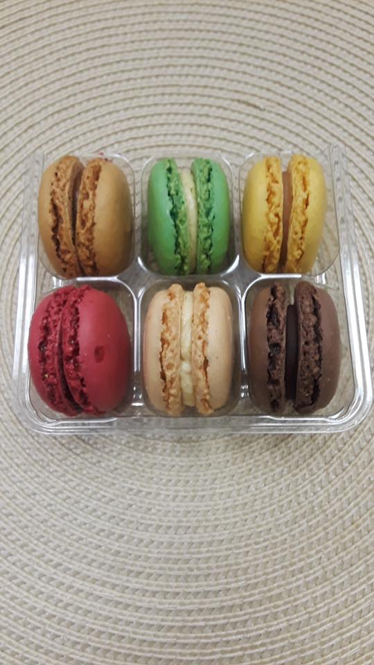 Order French Macarons - 6 pc. food online from Cookies by Gayla - West Ridge Mall store, Topeka on bringmethat.com