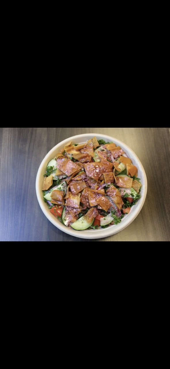 Order Fattoush Salad food online from Baba Dari Mediterranean Grill store, Ann Arbor on bringmethat.com