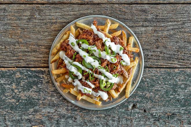 Order Loaded Pork Fries (Limited Time Offer) food online from Native Grill & Wings store, San Antonio on bringmethat.com