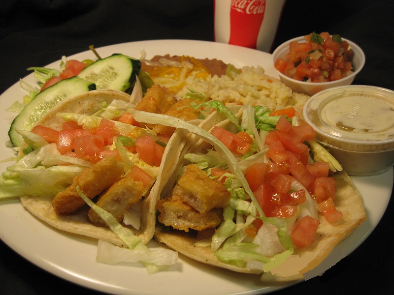 Order Fish Taco Plate food online from Covina Burgers store, Covina on bringmethat.com