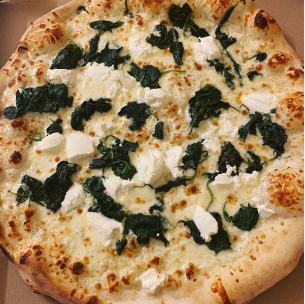 Order Spinach Cheese Pizza - Personal 12'' food online from Bricklyn Pizza store, Brooklyn on bringmethat.com