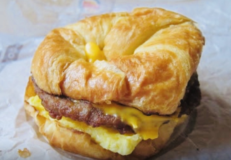 Order Sausage, Egg & Cheese Croissant food online from Highland Donuts store, Bakersfield on bringmethat.com