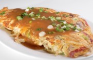 Order Mushroom Egg Foo Young food online from China King store, Independence on bringmethat.com