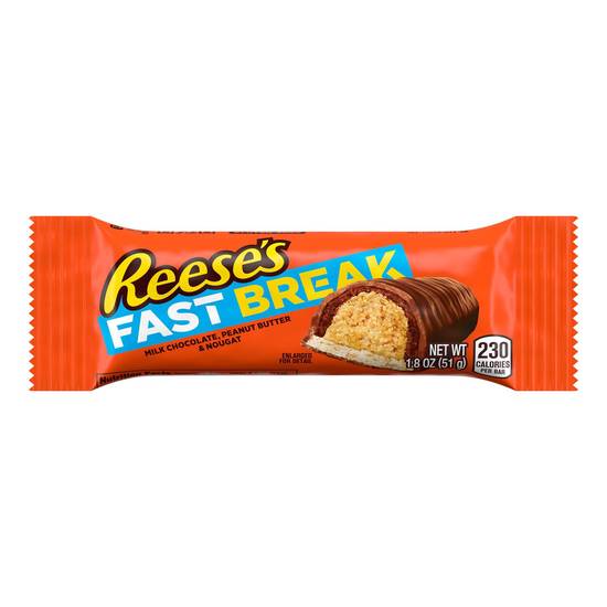 Order REESE'S FAST BREAK Milk Chocolate, Peanut Butter and Nougat Candy, Gluten Free, 1.8 oz, Bar food online from CVS store, DURHAM on bringmethat.com