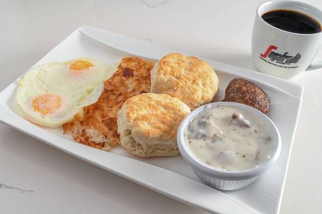 Order Biscuits and Sausage Gravy food online from Talia's Cafe store, Allen on bringmethat.com