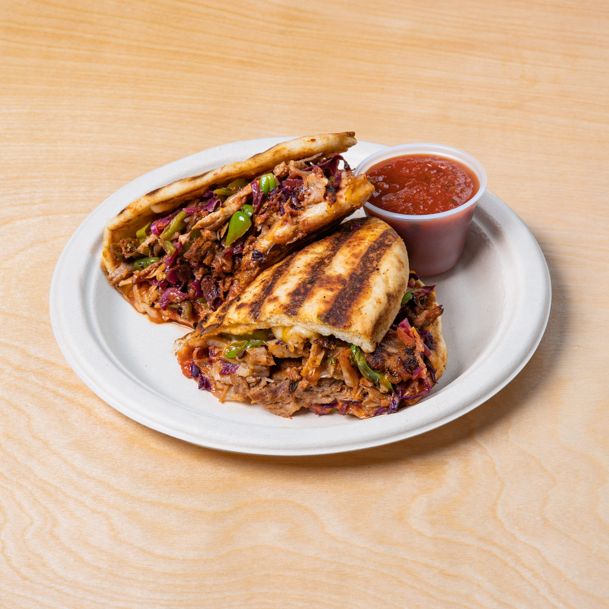 Order BBQ Pulled Pork Melt food online from Green Tomato Grill store, Brea on bringmethat.com