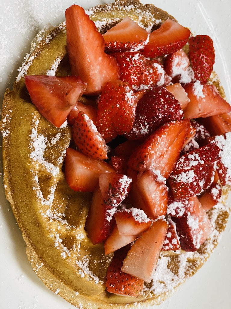 Order Waffle with 1 Topping food online from State Street Cafe store, North Haven on bringmethat.com