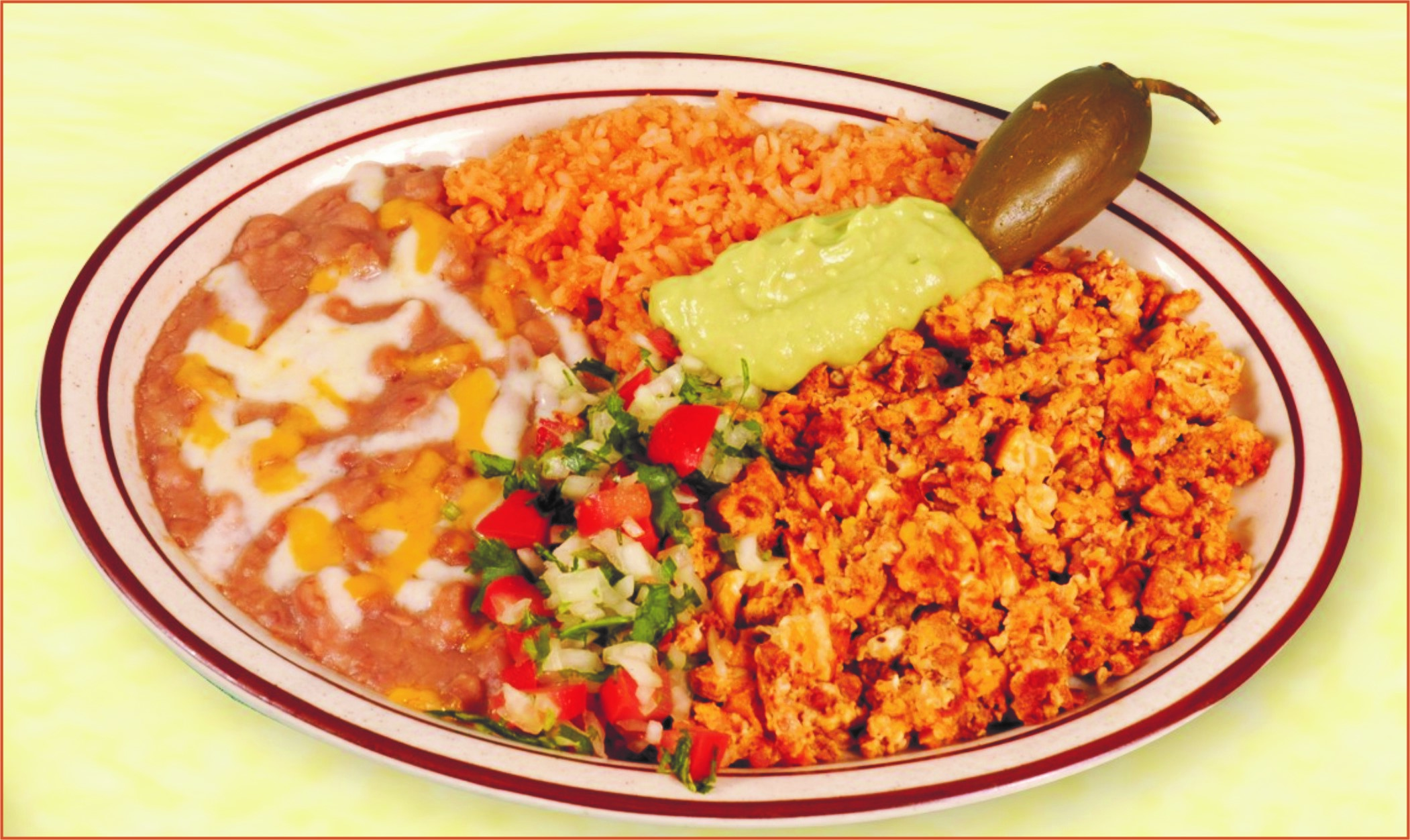 Order 11. Chorizo and Eggs Dinner food online from Mi Zacatecas Mexican Food store, Hawthorne on bringmethat.com