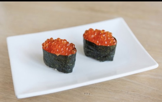 Order 56. Ikura Nigiri 三文鱼籽贴面 food online from Tengu Sushi store, Newport on bringmethat.com