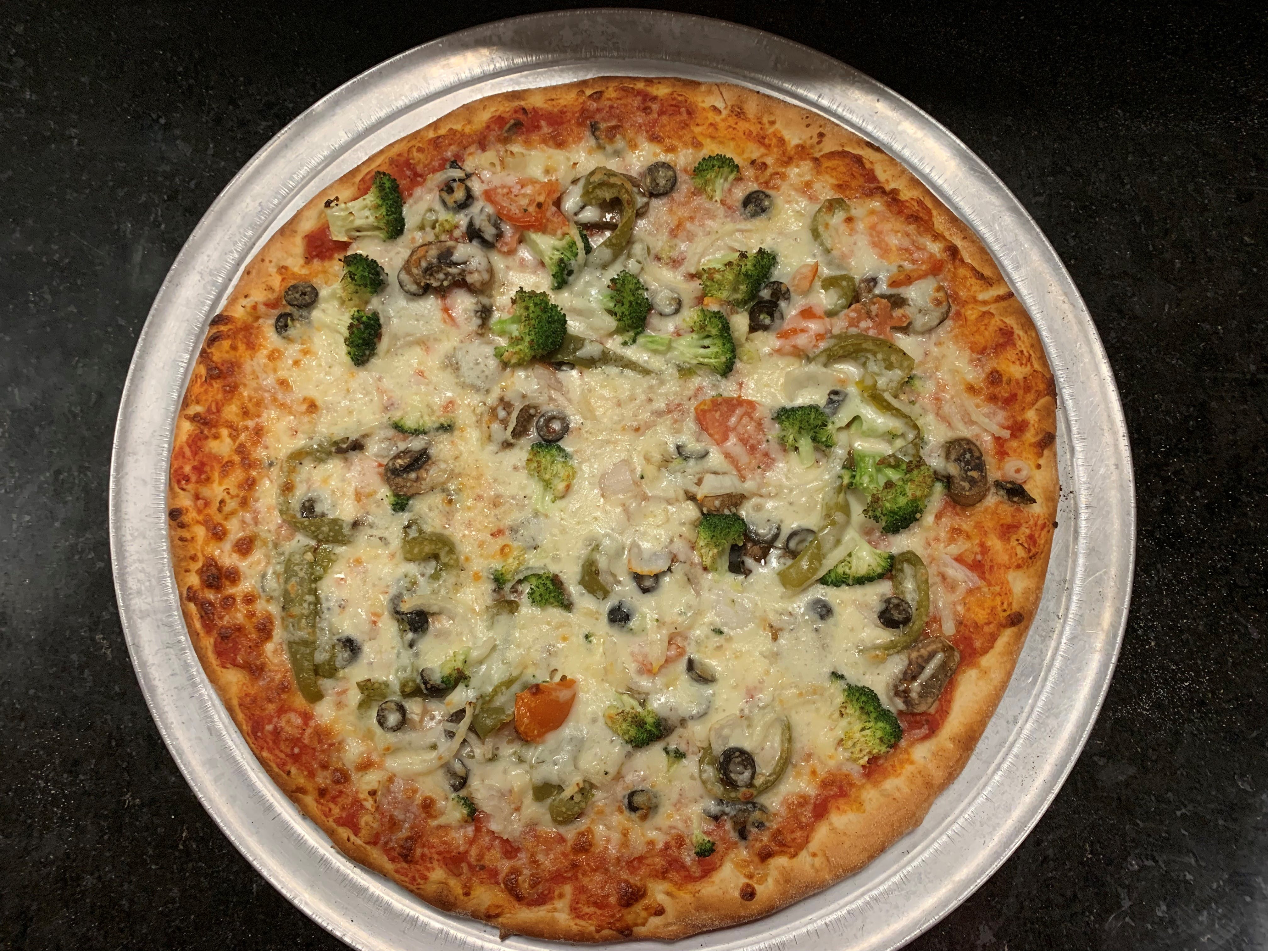 Order Veggie Pizza - Small 12" food online from Mex & Taly Pizza store, Bridgeport on bringmethat.com