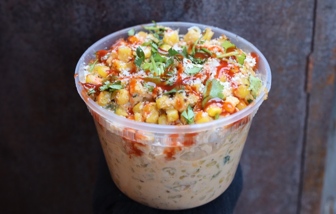 Order SM Smoked Street Corn food online from Blu's Barbeque & Bbq Catering store, Dallas on bringmethat.com