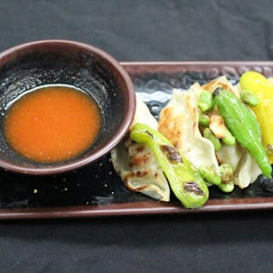 Order Miso Gyoza (6) food online from Mochi Sushi store, Sugar Land on bringmethat.com