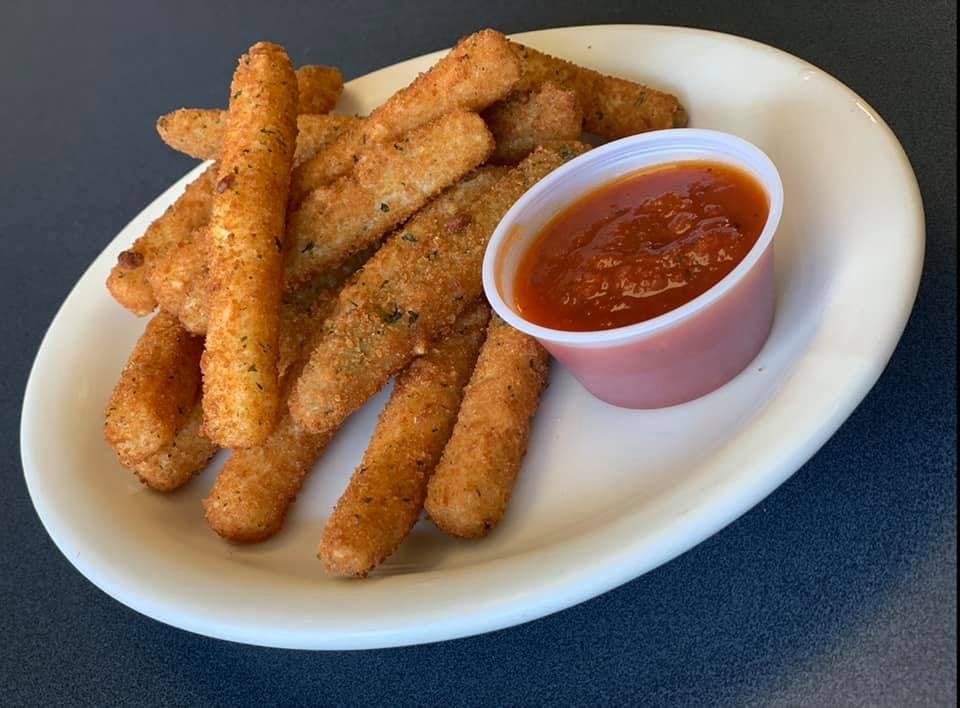 Order Mozzarella Sticks - 6 Pieces food online from Dominics Pizza and Restaurant store, Lawrence Township on bringmethat.com