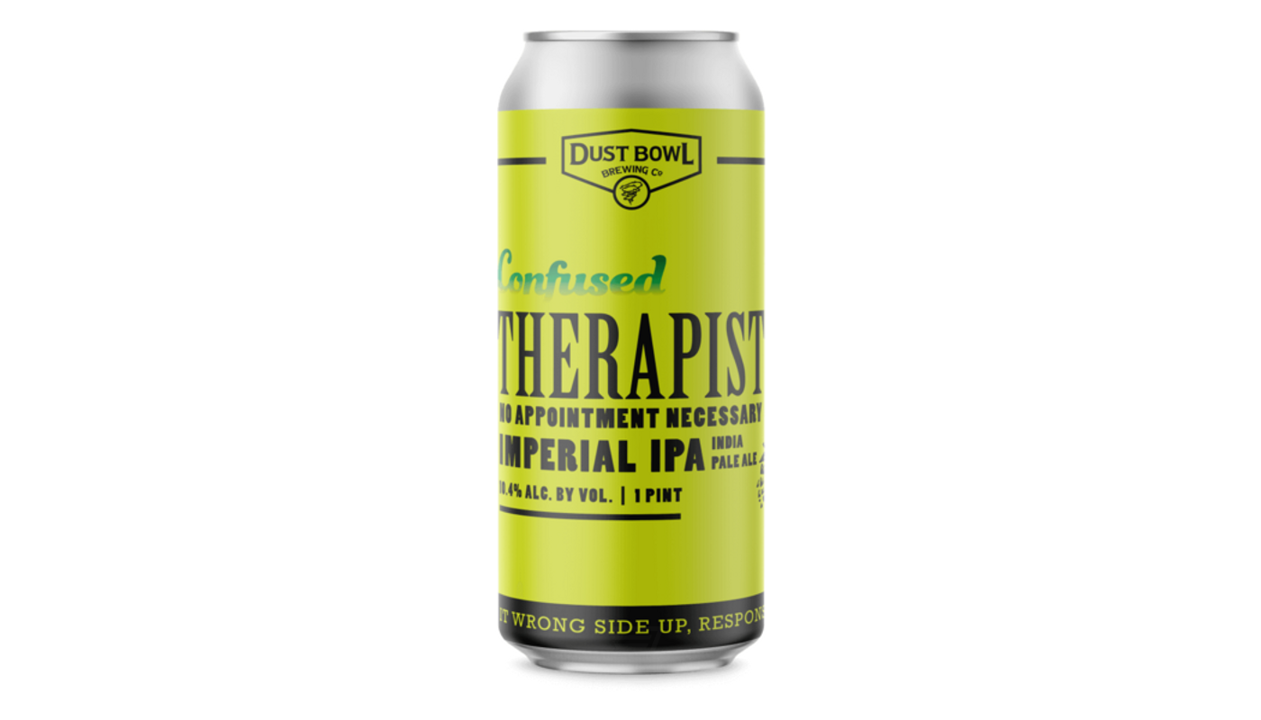 Order Dust Bowl Therapist Imperial IPA 16oz Can food online from Orcutt Liquor & Deli store, Orcutt on bringmethat.com