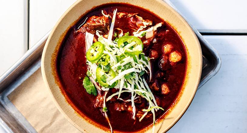 Order pork posole food online from Bartaco store, King of Prussia on bringmethat.com