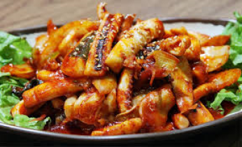 Order Spicy Squid food online from Bulgogi Korean Restaurant store, Stafford on bringmethat.com