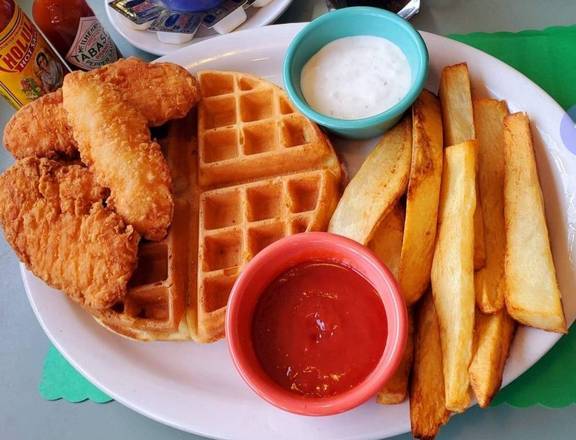 Order Chicken and  Waffle food online from Bialy Cafe store, Evergreen Park on bringmethat.com