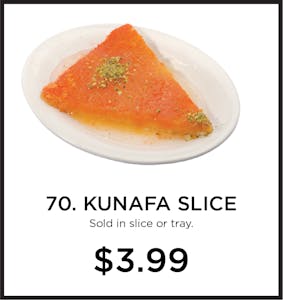 Order 70. Kunafa food online from Mystic Grill store, La Mesa on bringmethat.com
