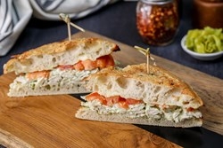 Order Chicken Pesto Melt Sandwich food online from Patxi's Pizza store, San Francisco on bringmethat.com