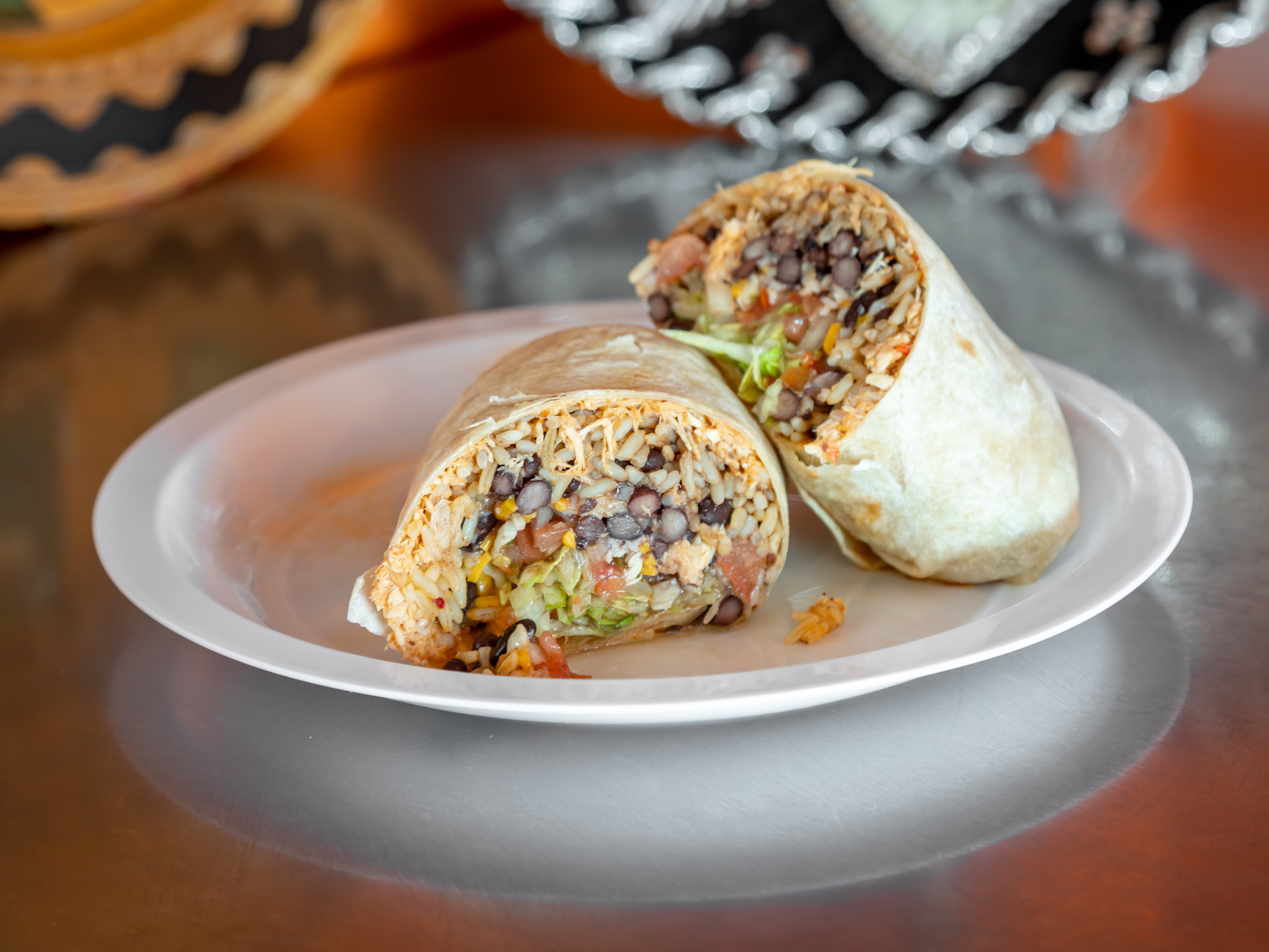 Order Grilled Chicken Burrito food online from Mi Ranchito Tex-Mex store, Westfield on bringmethat.com