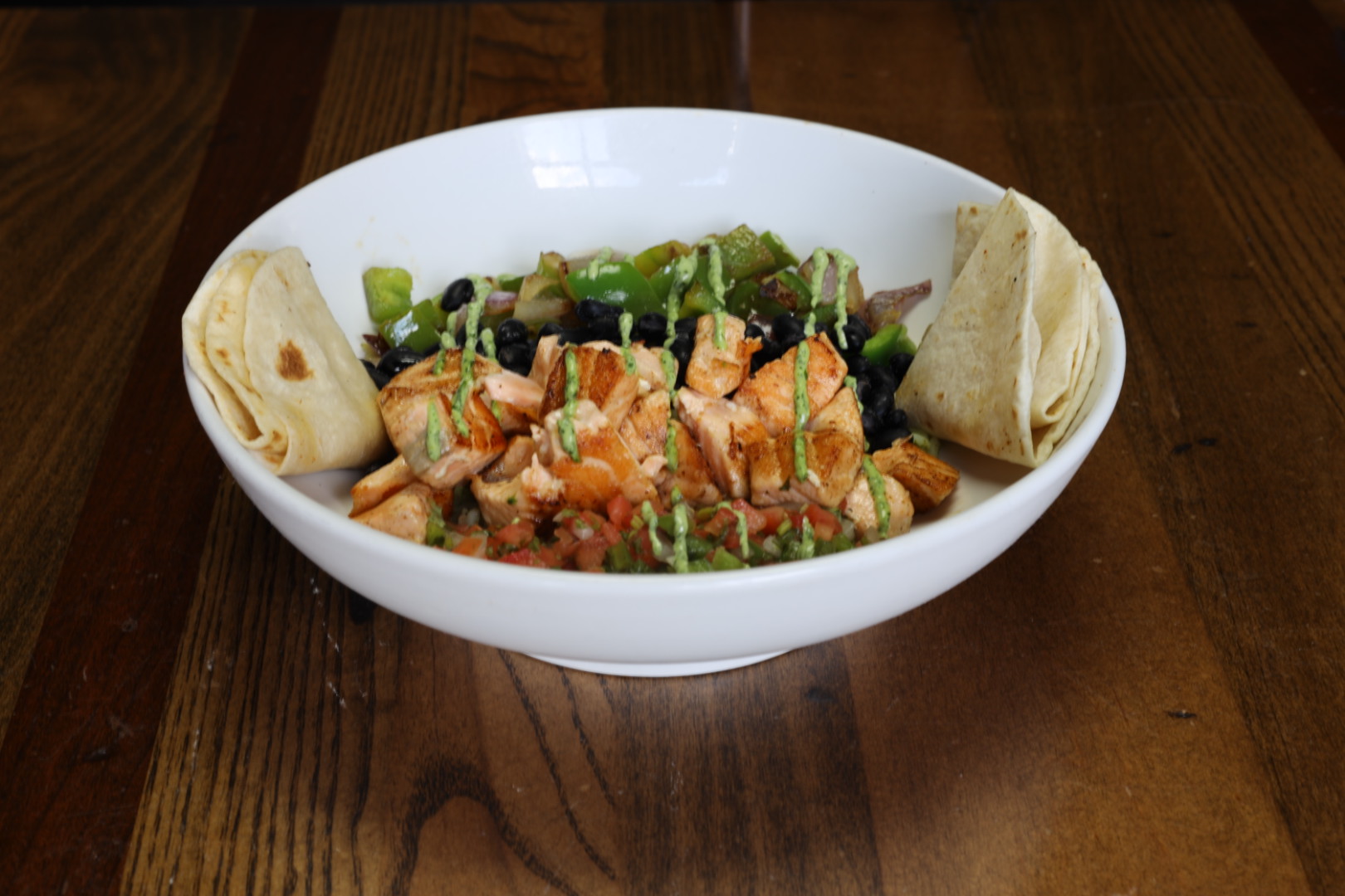 Order Salmon Rice Bowl food online from Paisans Pizzeria store, Brookfield on bringmethat.com