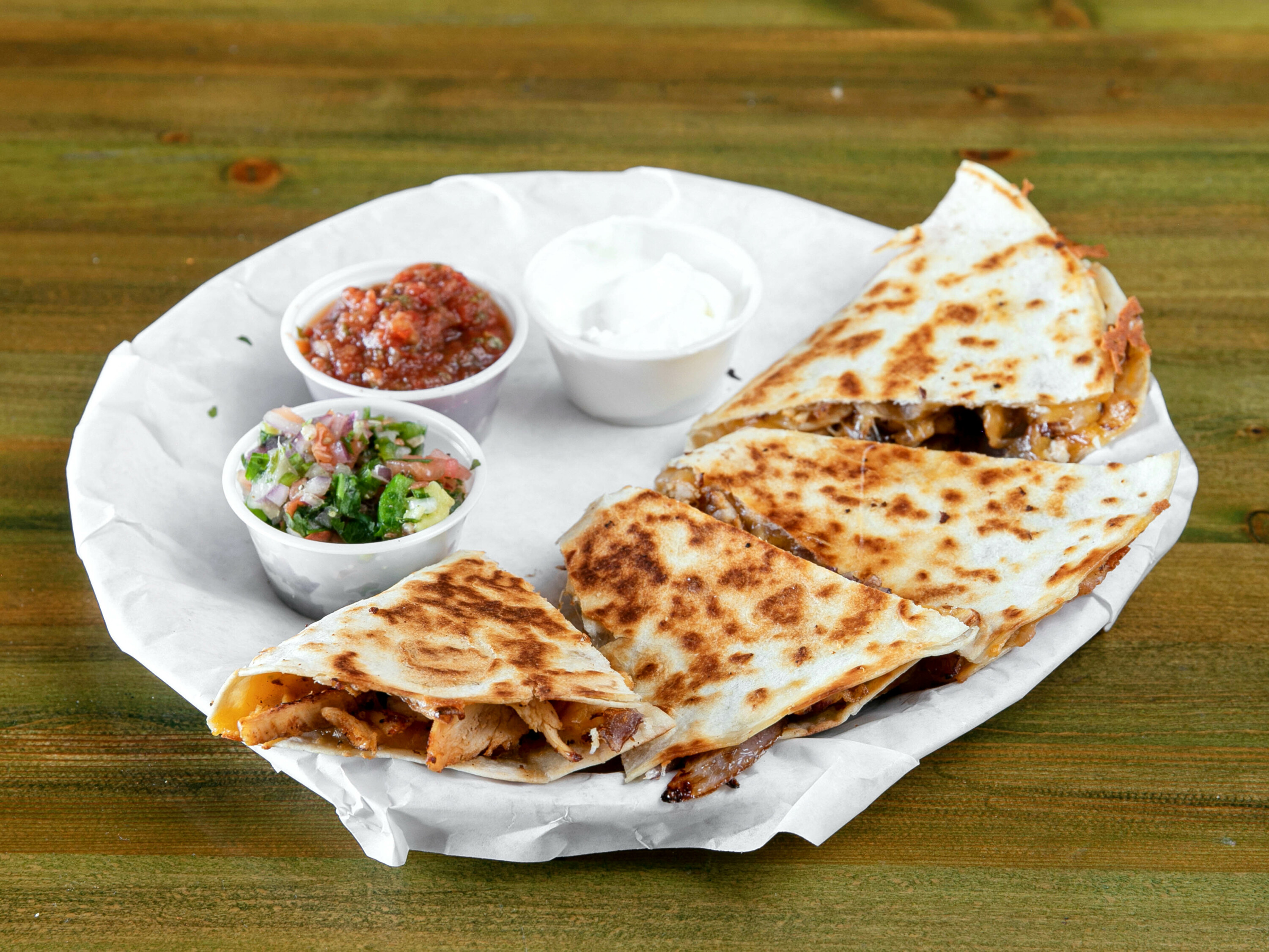 Order Quesadilla food online from Uncle Uber's Sammich Shop store, Dallas on bringmethat.com