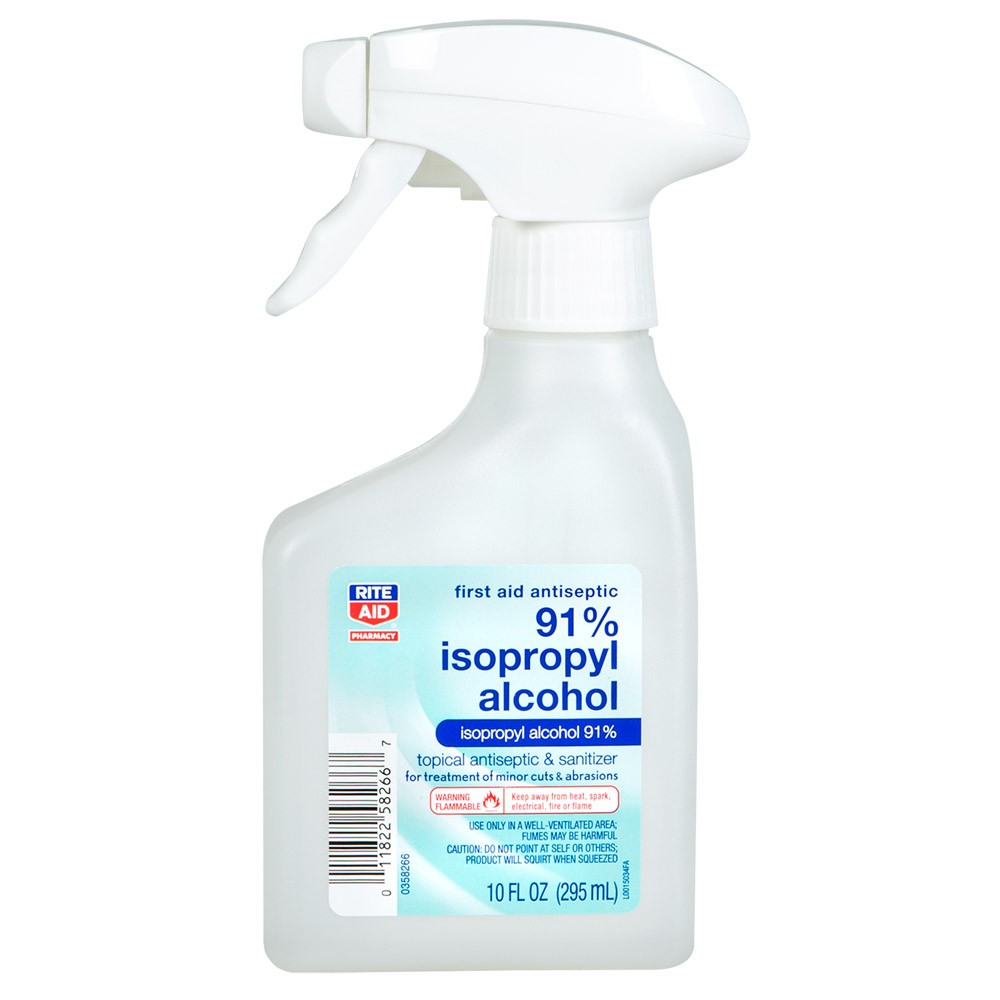 Order Rite Aid Brand 91% Isopropyl Alcohol Spray - 10 oz food online from Rite Aid store, CORNING on bringmethat.com