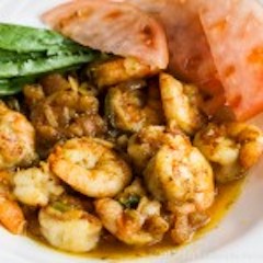 Order Curry Shrimp with Roti food online from Limins Cafe Caribe store, East Orange on bringmethat.com