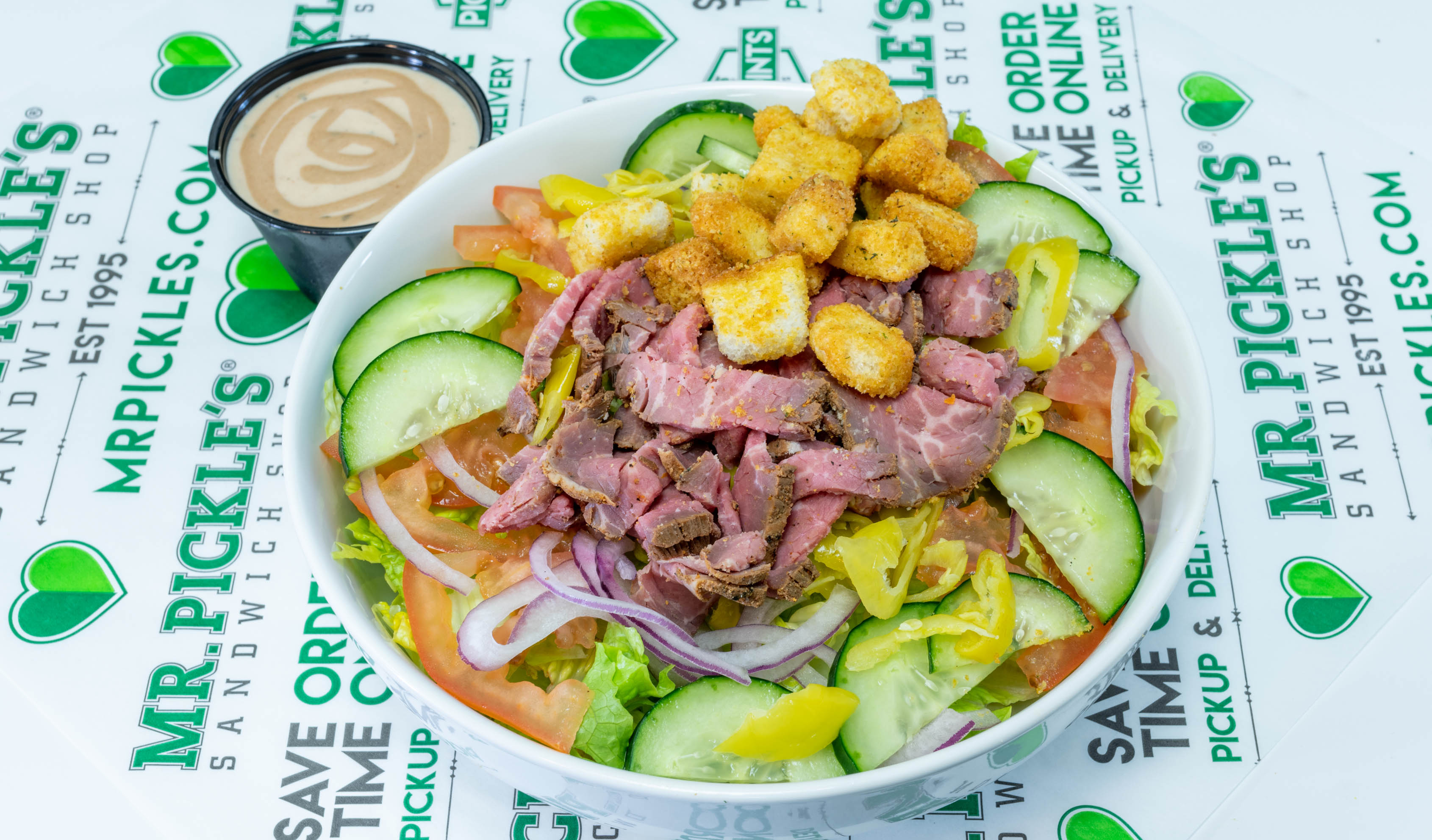 Order BBQ Tri-Tip Salad food online from Mr Pickles Sandwich Shop store, Roseville on bringmethat.com