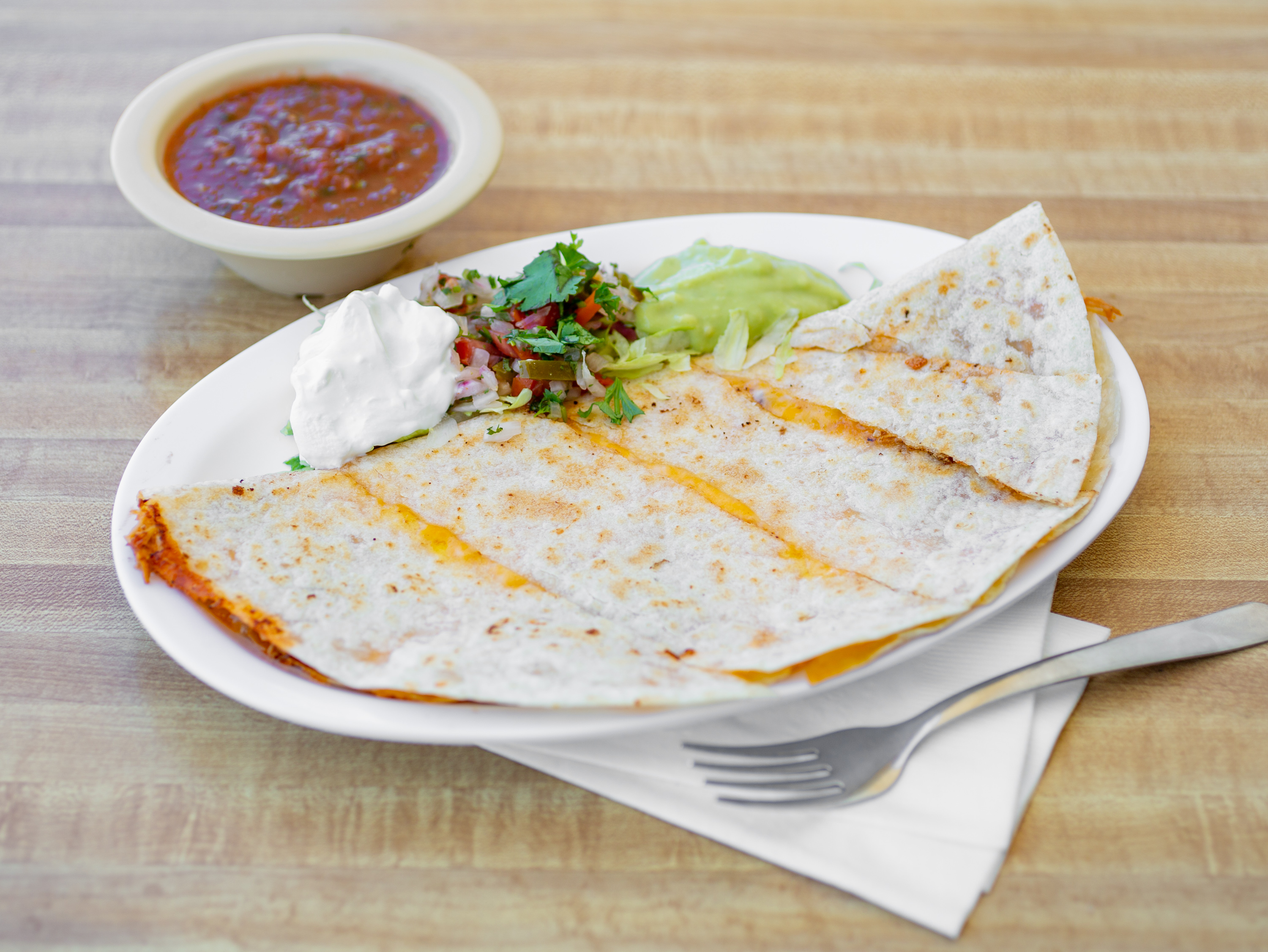 Order Cheese Quesadilla food online from Mexican Riviera Restaurant store, Torrance on bringmethat.com