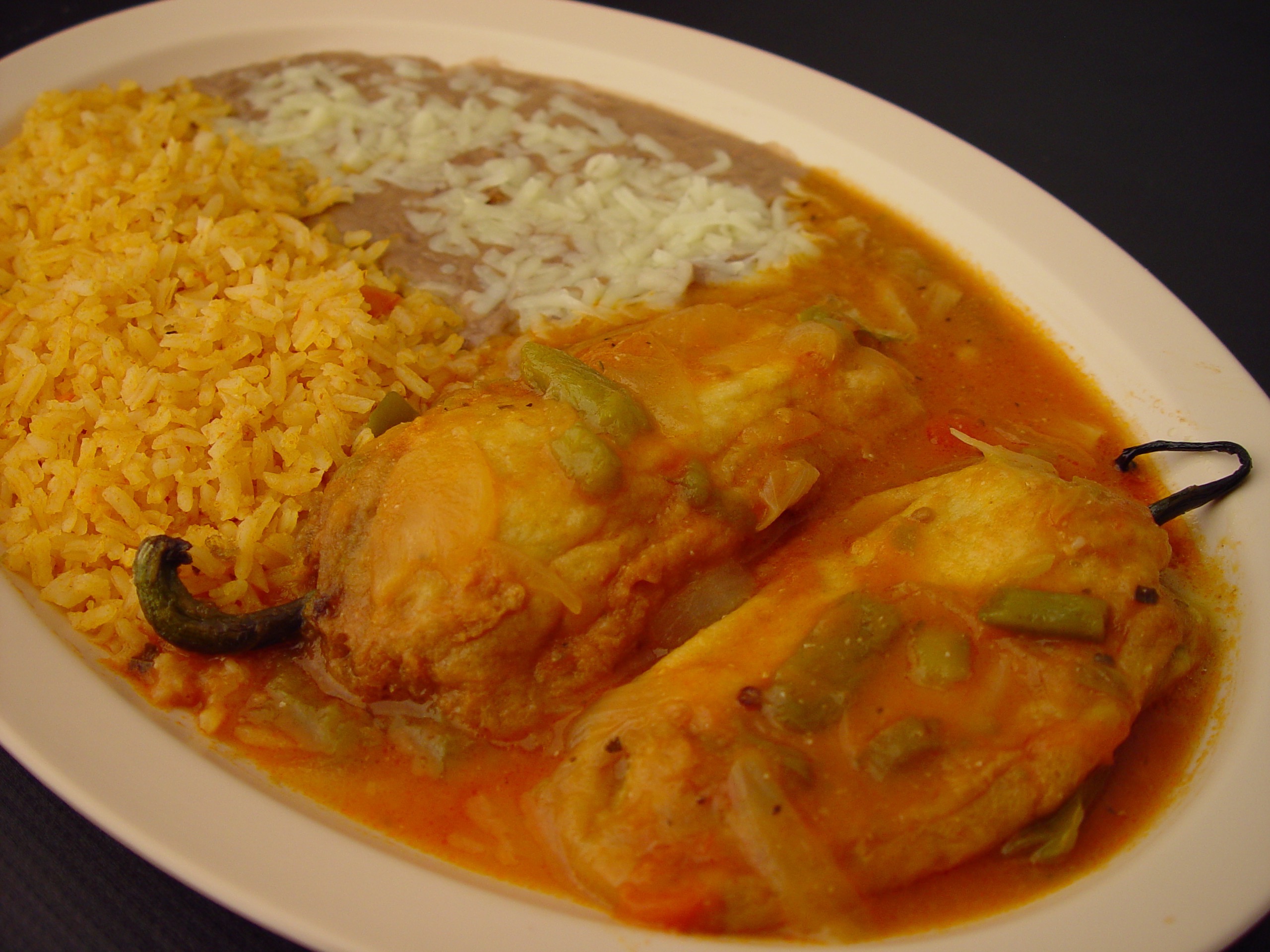 Order Chile Relleno Combo food online from Tacos El Canelo No 2 store, Los Angeles on bringmethat.com