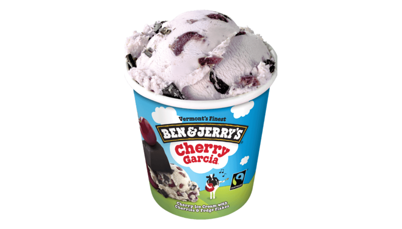 Order  Ben & Jerry's Cherry Garcia Pint food online from Golden Rule Liquor store, West Hollywood on bringmethat.com