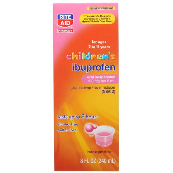 Order Rite Aid Children's Ibuprofen Bubble Gum 100mg (8 oz) food online from Rite Aid store, Warren on bringmethat.com
