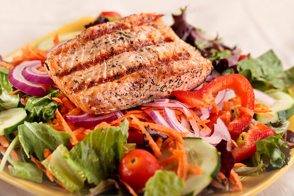Order Grilled Salmon Platter food online from Hummus Grill store, Philadelphia on bringmethat.com