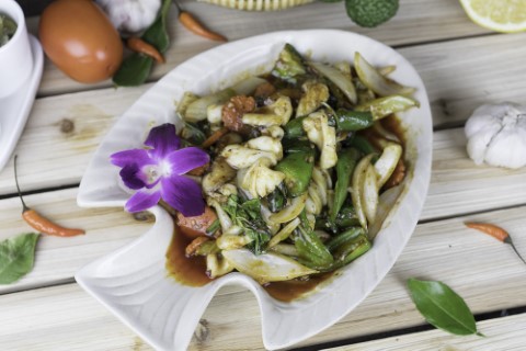 Order 50. Squid Chili Pan Fried food online from Thai Rama store, Phoenix on bringmethat.com