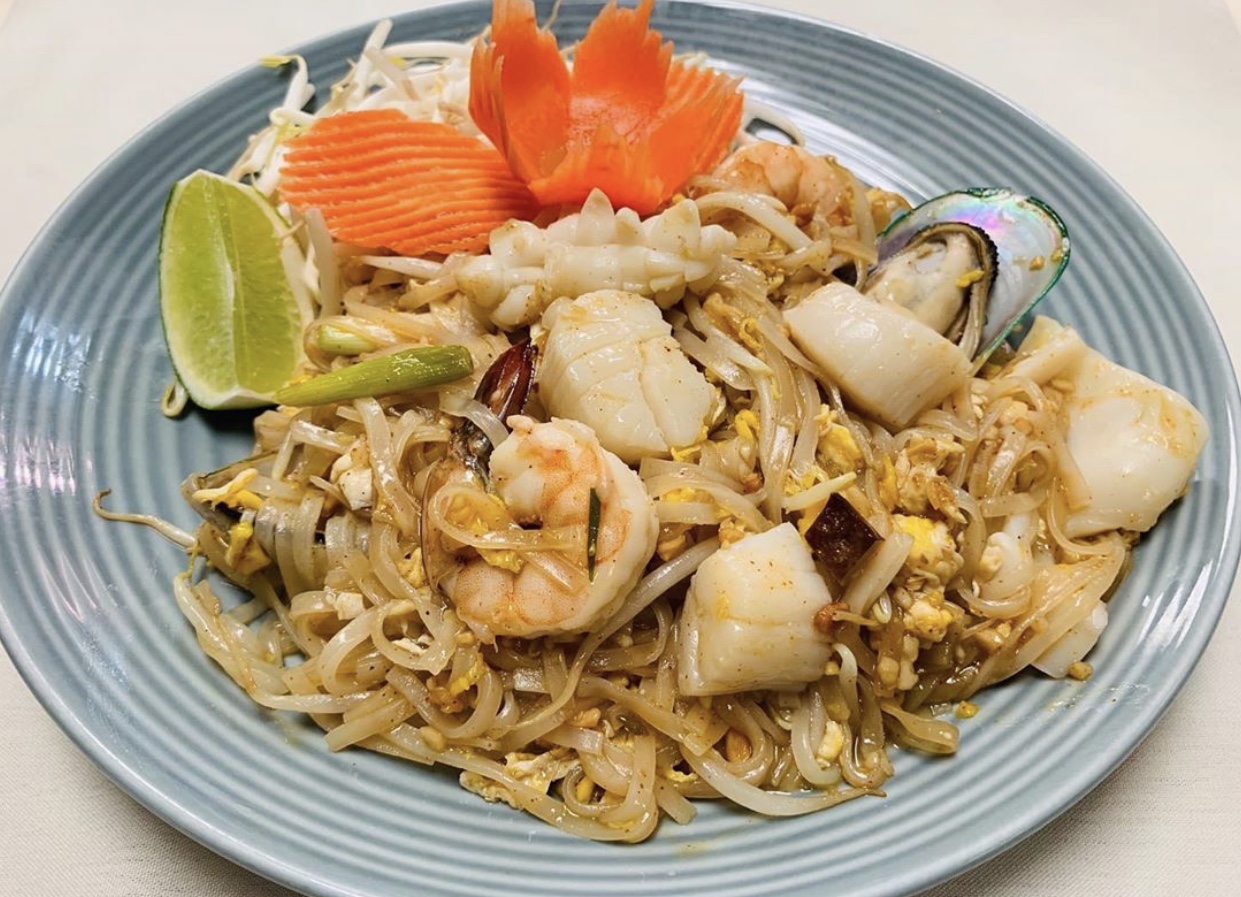 Order Seafood Pad Thai food online from Brown Sugar Cafe store, Boston on bringmethat.com