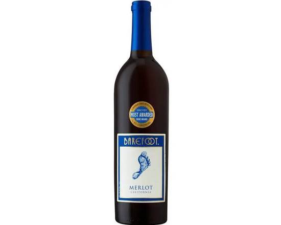 Order Barefoot Cellars Merlot, 750mL red wine (13.5% ABV) food online from NEWBRIDGE WINES & SPIRITS CORP store, Levittown on bringmethat.com