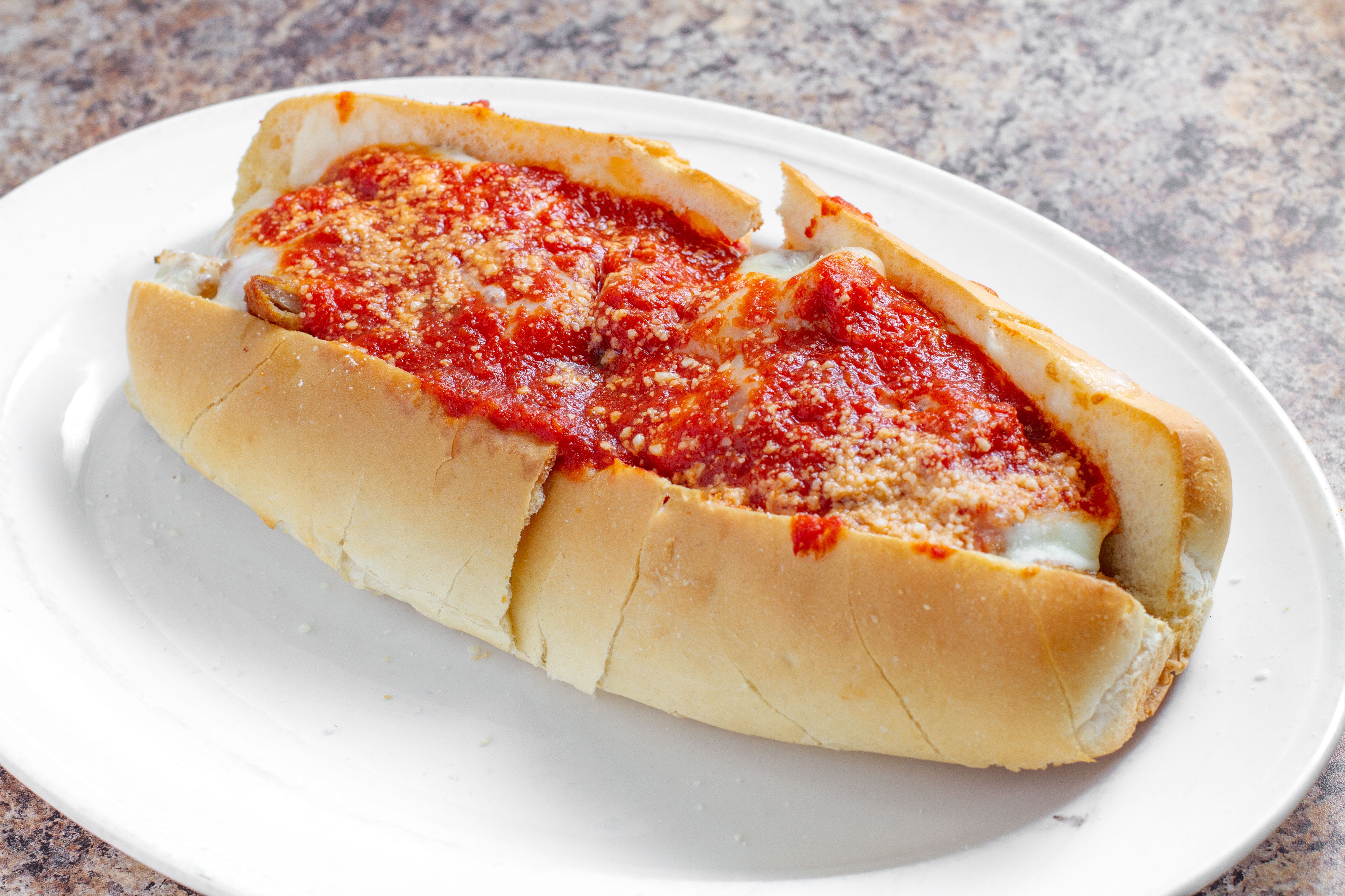 Order Meatball Parm Sub - Sub food online from Illiano J&P Restaurant store, Westminster on bringmethat.com