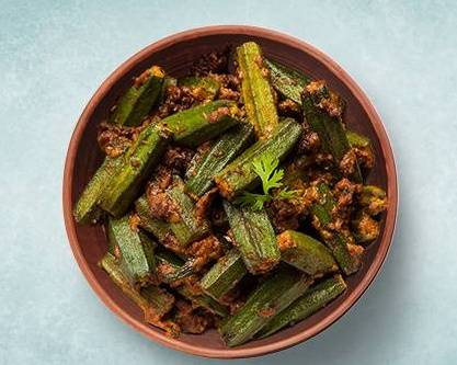 Order Okra Masala   food online from Eternal Clay Pot store, Youngstown on bringmethat.com