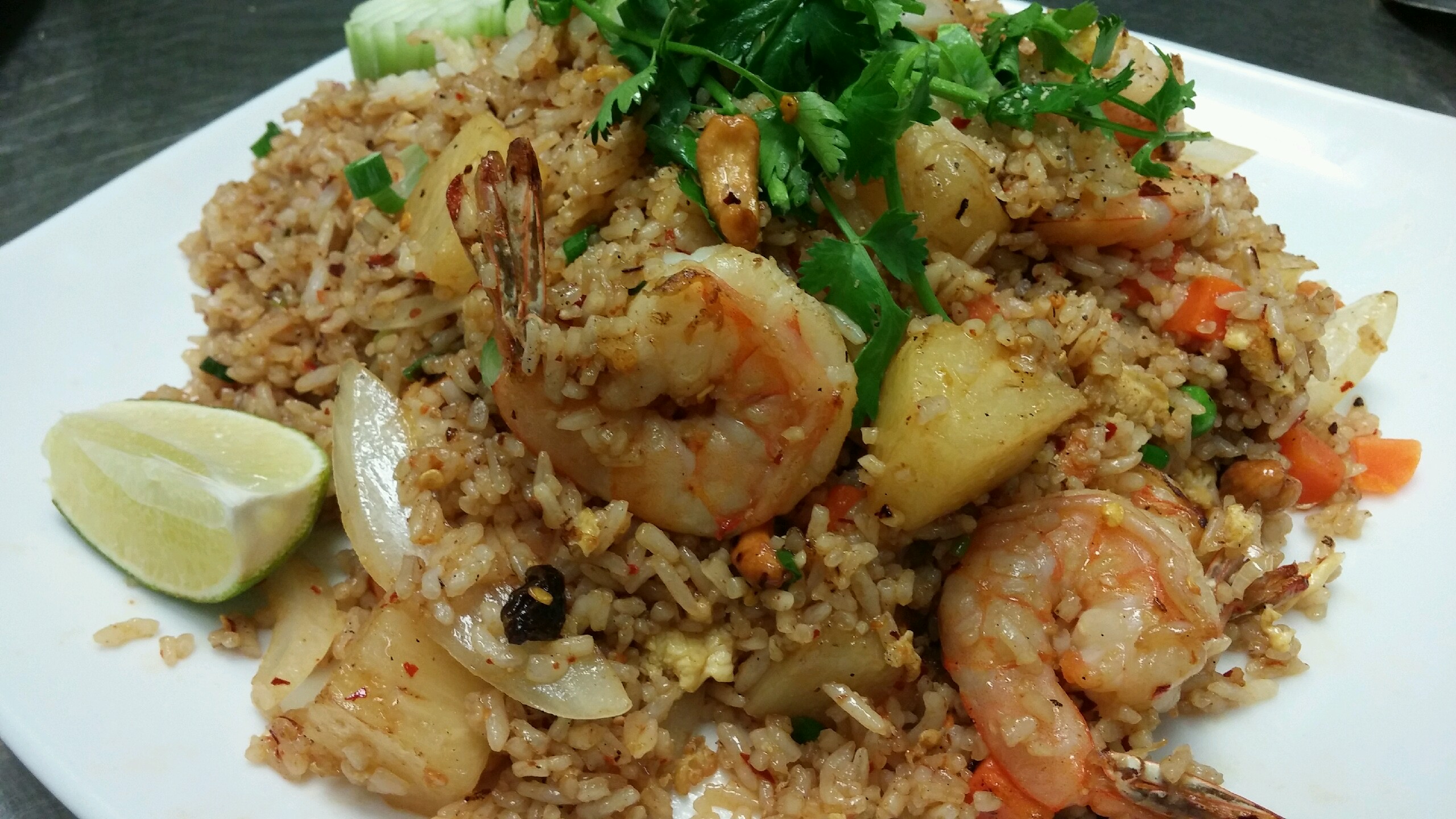 Order Pineapple Fried Rice with Shrimp food online from Thailand Restaurant store, Beaverton on bringmethat.com