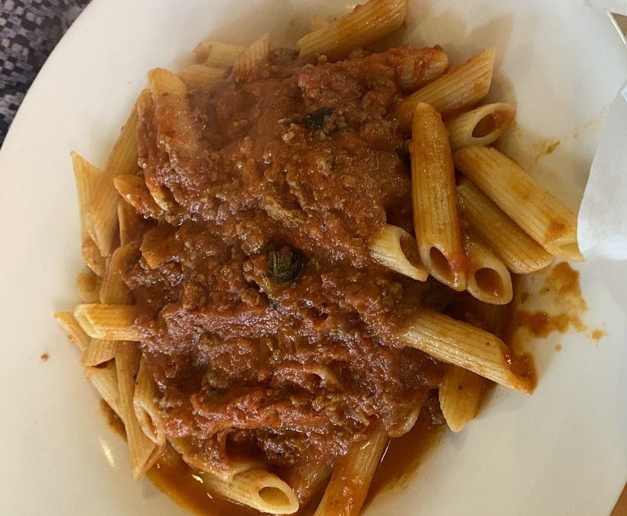 Order Pasta Bolognese - Pasta Entrees food online from La Strada Cafe store, Neshanic Station on bringmethat.com