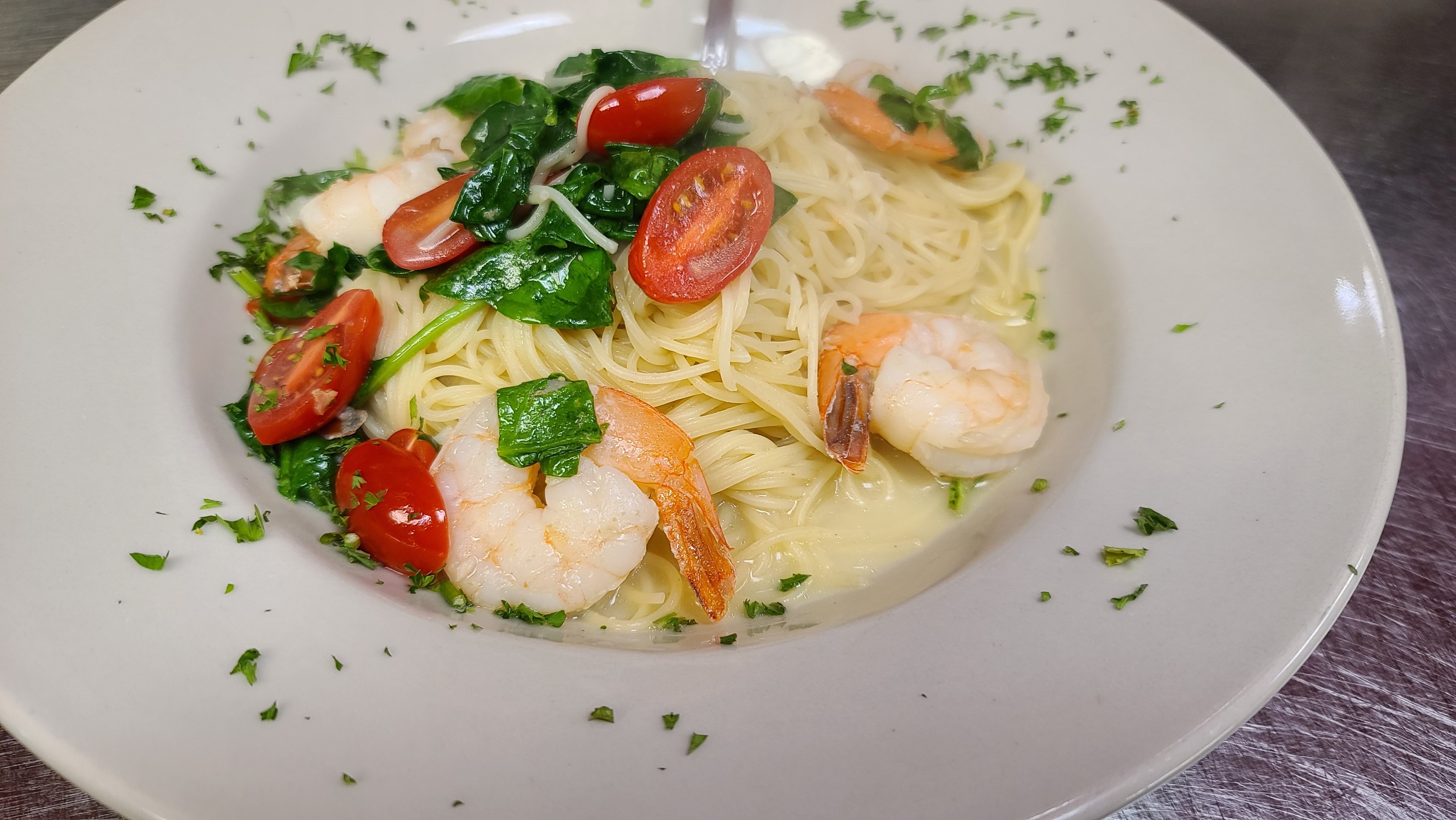 Order Shrimp Scampi food online from Italian Cafe store, Irving on bringmethat.com
